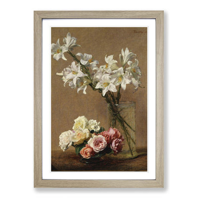 Flowers by Henri Fantin-Latour - Framed Print