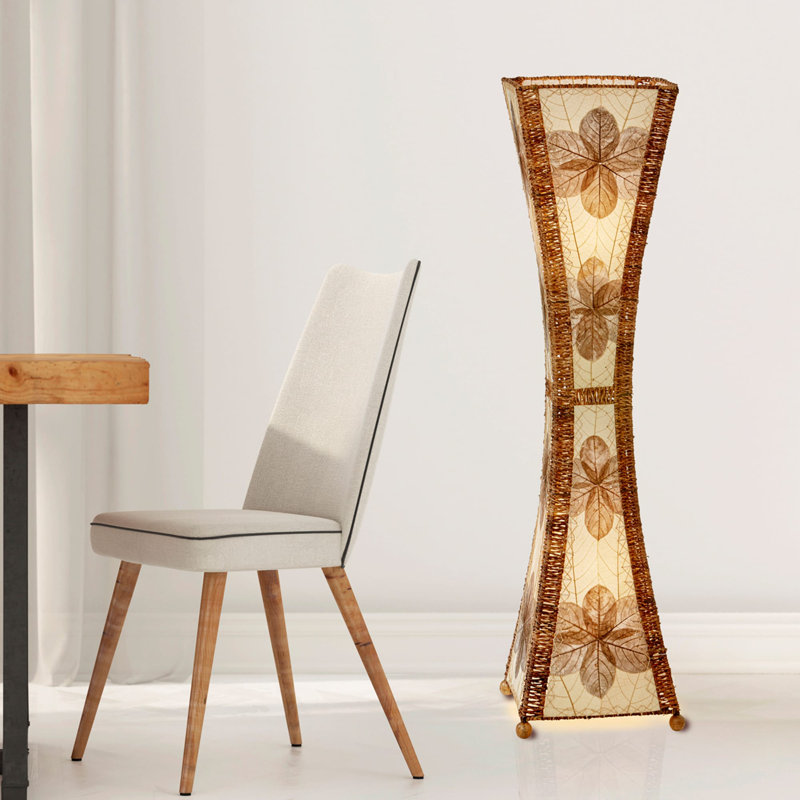 Lampe sur pied colonne 48 po Conrado, Naturel