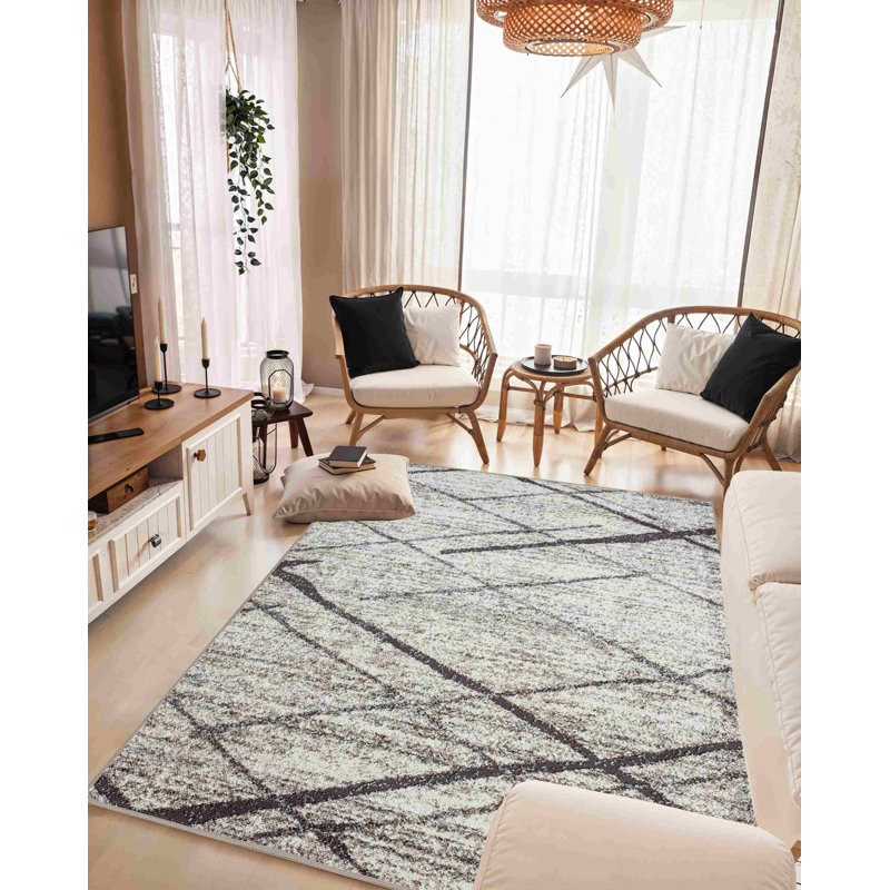 Menchaca Rug DESIGN 9917 - Grey, Rectangle 5'3" x 7'7"