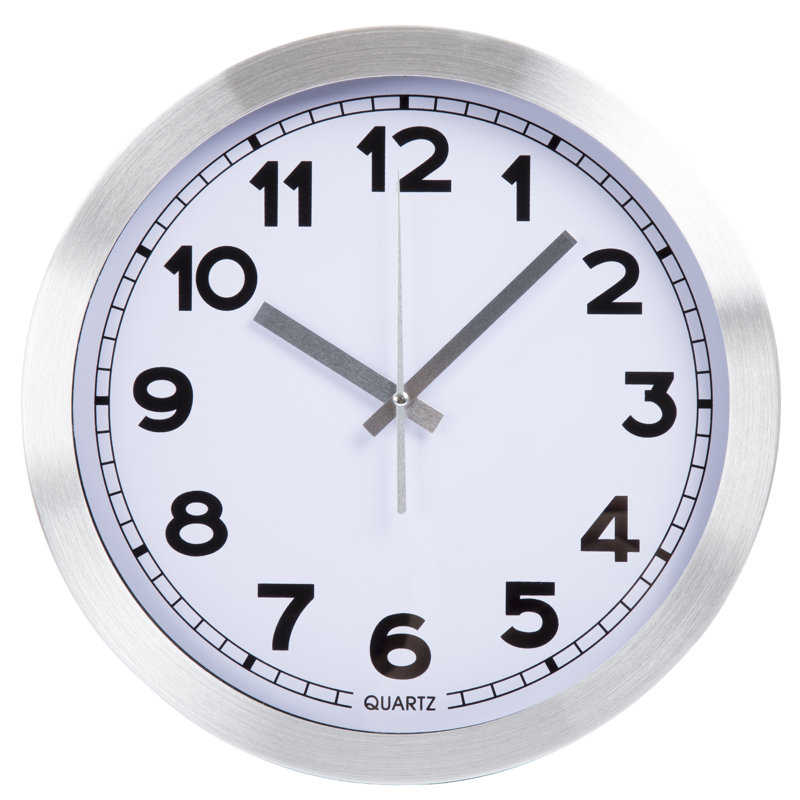 Horloge murale en aluminium brossé 12 pouces Bang