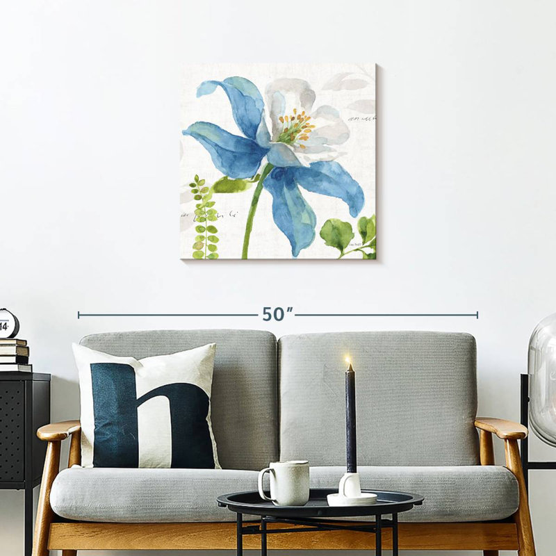 Jardin Harnek bleu et vert II, H 24 po x l 24 po