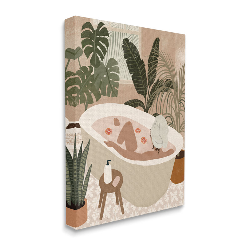 Fleurs de palmier tropicales, H 20 po x l 16 po, Toile tendue