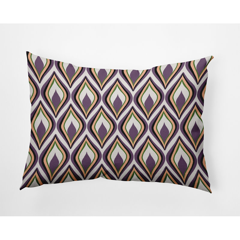 Ikat Outdoor Reversible Throw Pillow, Larkspur