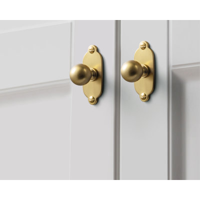0.94'' Diameter Solid Round Knob With Backplate-G013 Multipack