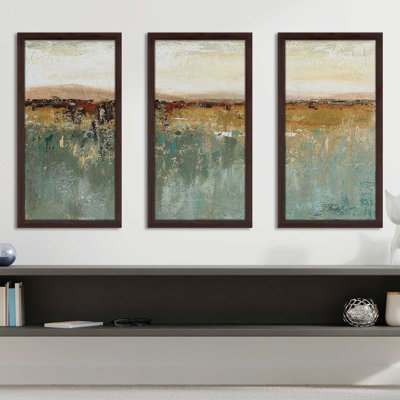"Antique Contemporary I" par Patricia Pinto - peinture encadrée 3 pièces
