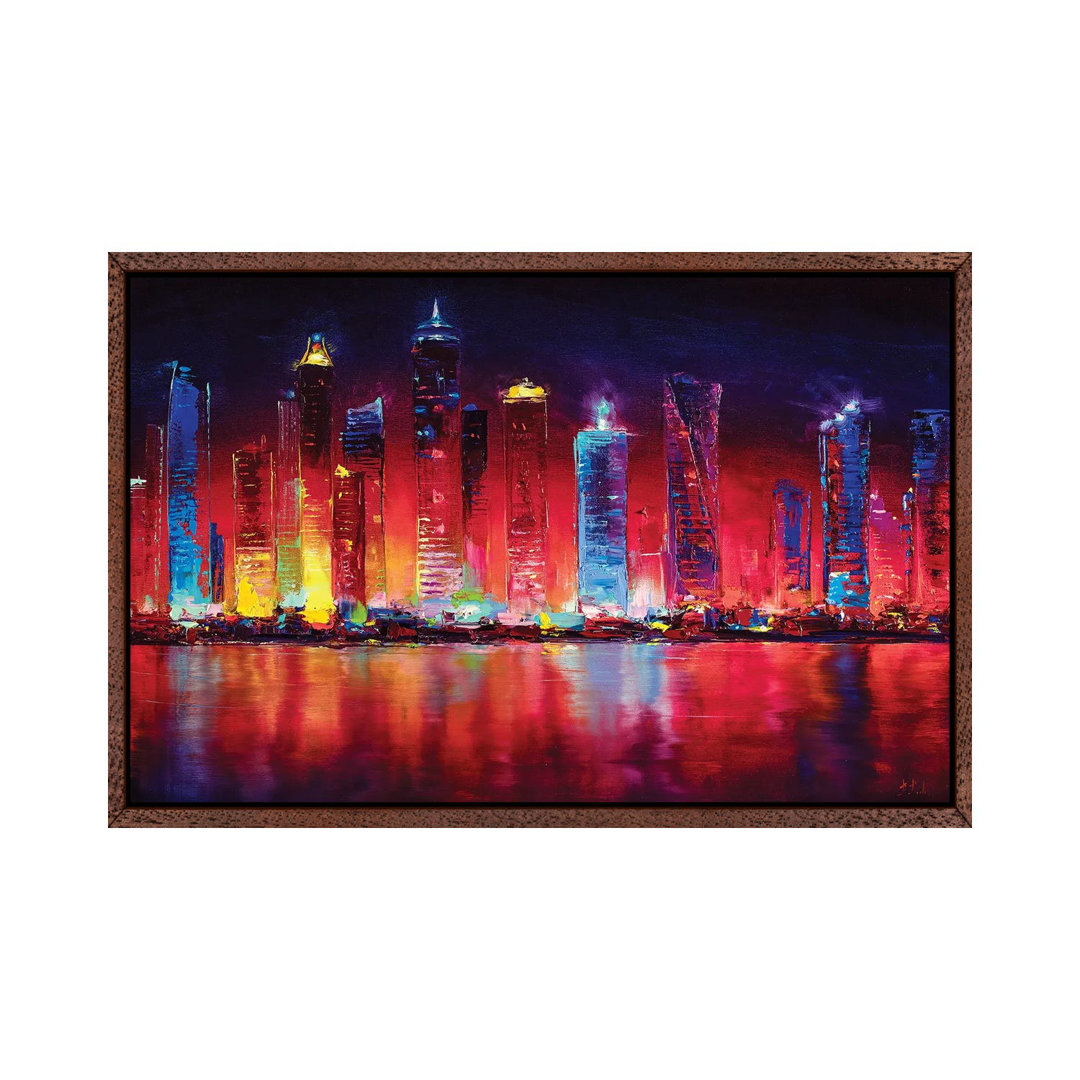 Dubai Skyline von Bozhena Fuchs - Galerie-umwickelte Leinwand Giclée auf Leinwand