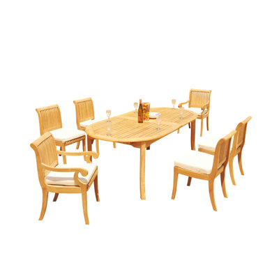 Ensemble repas 7 pièces teck Massenburg