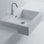 WS Bath Collections Hox 18.9'' White Ceramic Square Bathroom Sink with Overflow