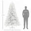 Arbre de Noël artificiel 7,5 pi non éclairé avec 1346 branches, ouverture automatique, base en acier, installation facile pour un décor festif-223545794