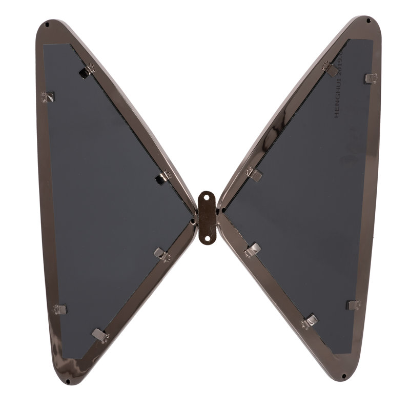 Frates Butterfly Wall Mounted Wall Mirror, Plated Black Nickel