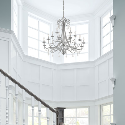 Anistynn 18 - Light Crystal and Steel Dimmable Empire and Tiered Chandelier