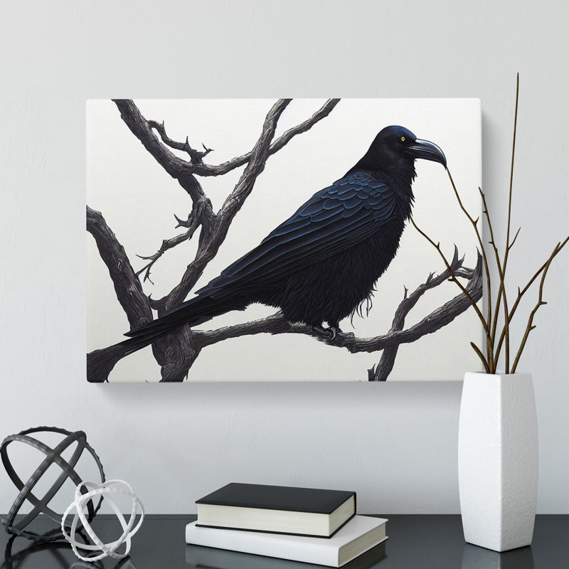Eye Opening Raven Bird - Wrapped Canvas, 40cm H x 60cm W x 3cm D
