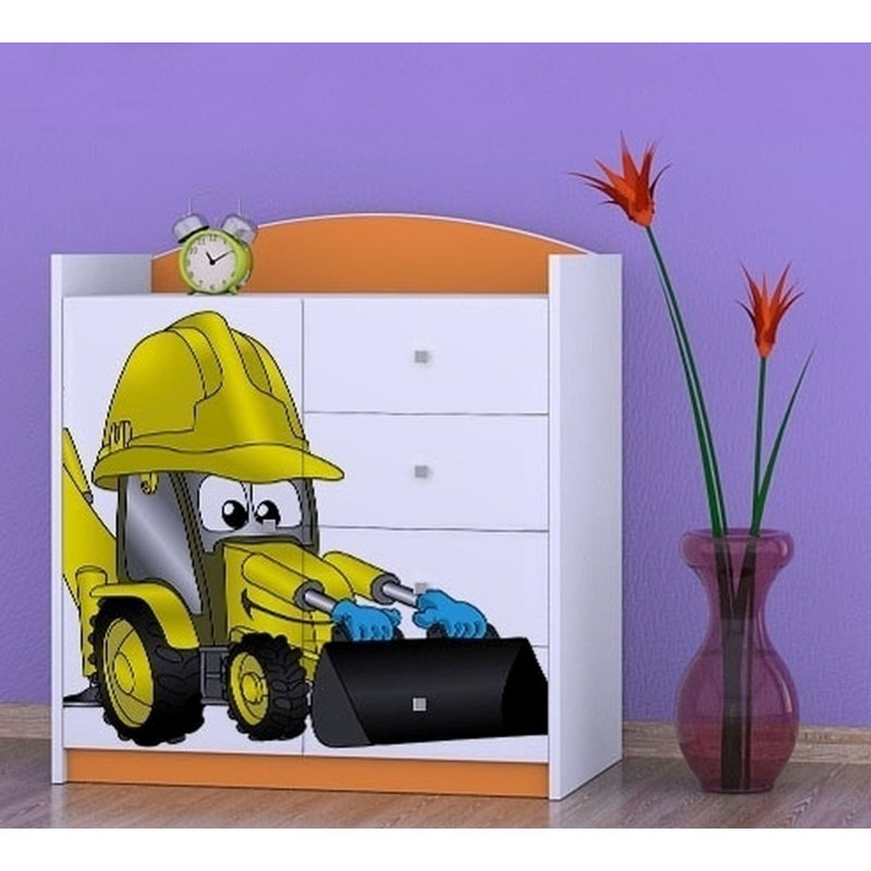Niehaus Kids 4 - Drawer Combo Dresser, Orange