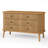 Mid-Century 6 Drawer Dresser, Horizontal Chests of Double Drawers,Storage Drawer Organizer for Closet, Hallway, Entryway,Bedroom,Living Room