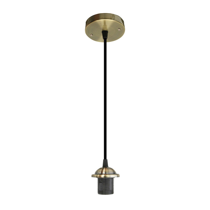 Bussell 1 - Light Single Pendant, Green Brass/Black