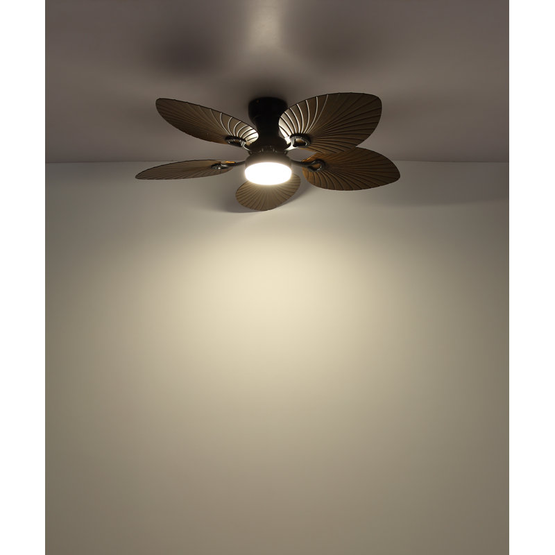 107cm Ceiling Fan with LED Lights, Brown
