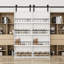 Porte de grange double style bibliothèque 84 po x l 60 po avec quincaillerie de fixation-103252856