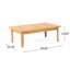 Ensemble de causeuse d'extérieur en bois d'acacia Aston_ Causeuse et table basse - finition teck + coussin gris foncé
