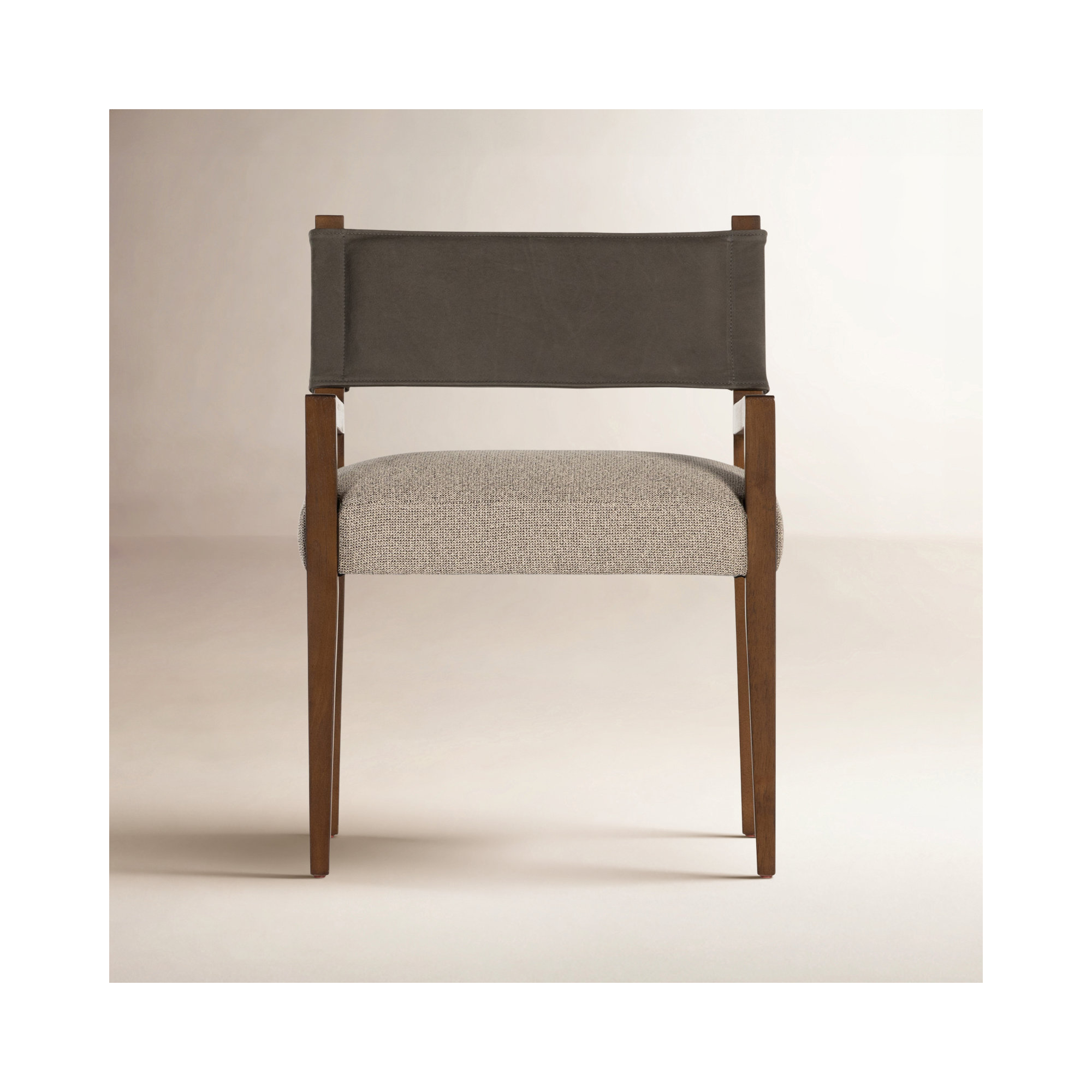 Lorretta Arm Chair, Dark Brown, Gray Viscose/Polyester