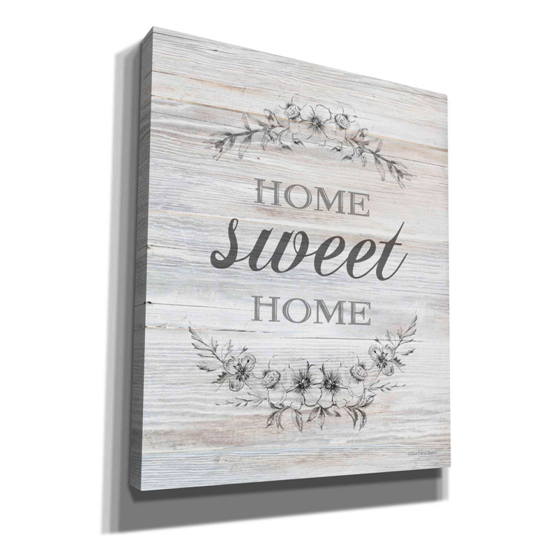 «Home Sweet Home» par Bluebird Barn, art mural sur toile, H 24 po x l 20 po x P 0,75 po