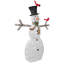 Décoration de Noël 72 "blanche et noire avec bonhomme de neige et chapeau haut de forme 72"