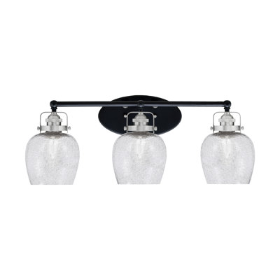 Easton 3 Light Bath Bar With 6" Smoke Bubble Glass