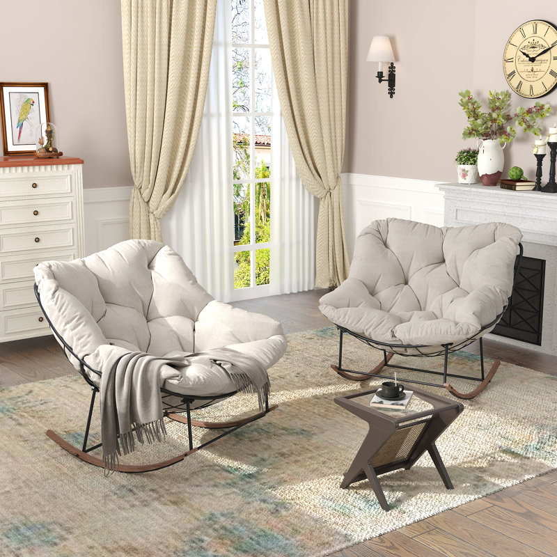 Chaise berçante d'intérieur, Blanc