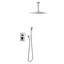 Ensemble de mélangeur de salle de bain luxueux pour salle de bain avec système de pommeau de douche mural à finition chromée polie, (corps et garniture de robinet brut)