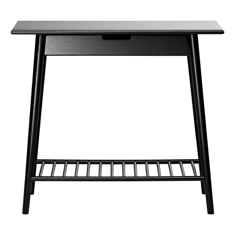 Philomena 90cm Solid Wood Console Table, Black