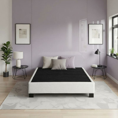 Plateforme de lit tapissier Oatmeal