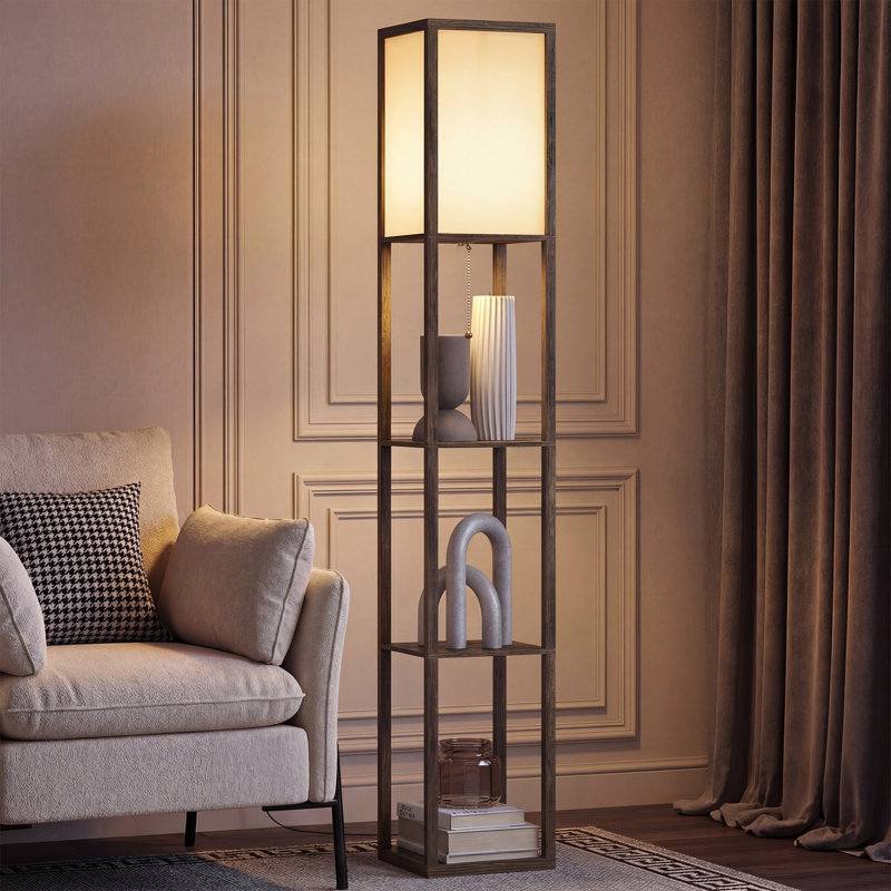 Retweet 160cm Column Floor Lamp, Brown