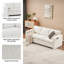Canapé 3 places 77 po 77 po, tissu chenille avec coussins en mousse haute densité, moderne