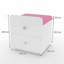 Modern Vanity Stool with Storage Drawer, Cushioned Makeup Ottoman with Lockable Wheels for Bedroom or Dressing Table-22428543