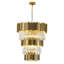 Lustre transitionnel or 18 lumières avec cristal-37534944