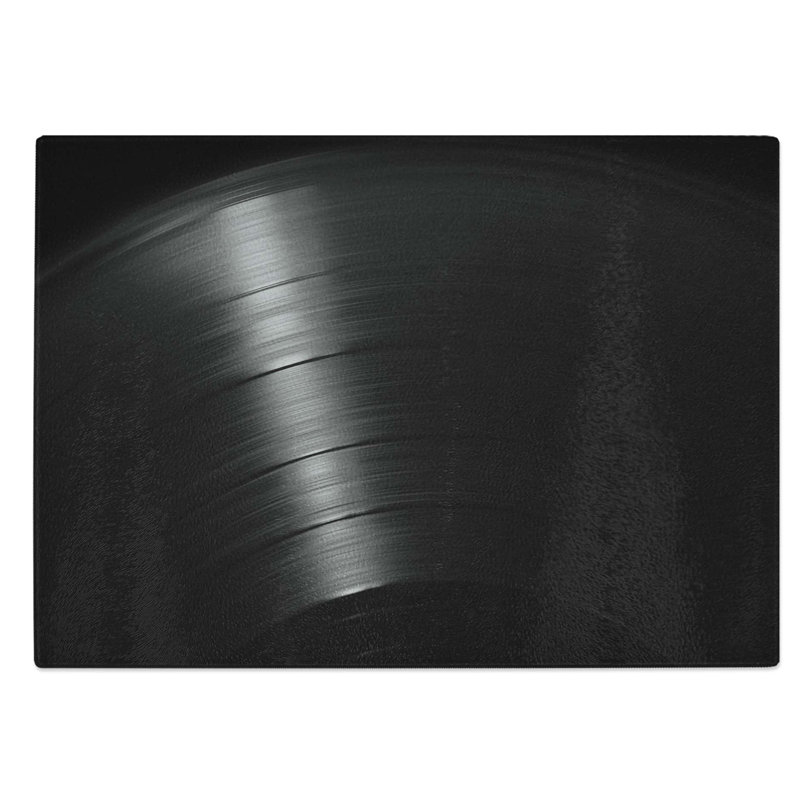 Glass Grooves of The Vinyl Record Chopping Board, 28.5 cm W x 20 cm L