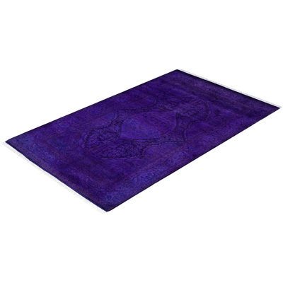 Tapis unique en laine 3 pi 1 po x 5 pi 2 po Huckstep
