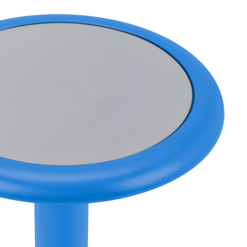 Tabouret plat - hauteur réglable et mouvement, Bleu éclatant