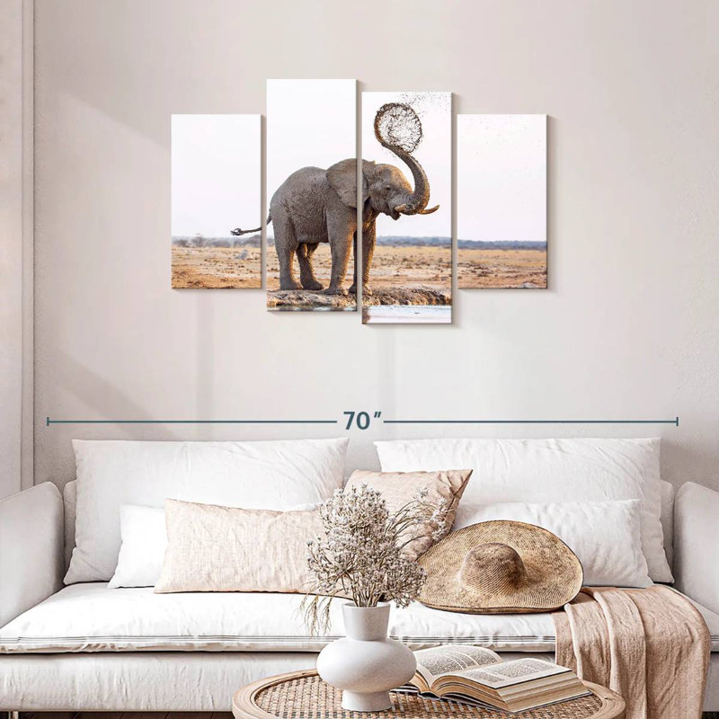Brampt Elephant Mud Splash, 27" H x 43" W