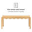 Banc en bois massif de 47 po de large avec rebord festonné Zala