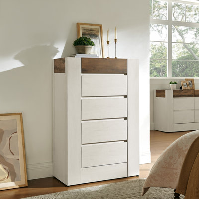 5-Drawer Dresser, Handleless Modern Chest Of Drawers