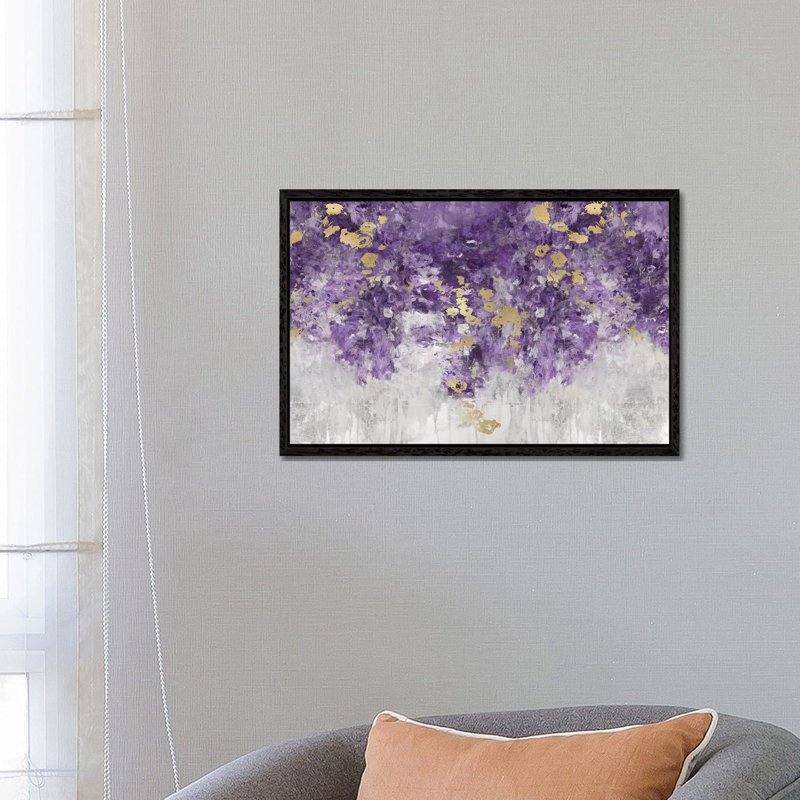 Charmed Purple 1 Piece Painting on Canvas, 66.04 cm H x 45.72 cm W, Black Framed