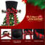 Décoration de sapin de Noël noire, étoile de Noël, chapeau de Noël étoile rouge, motif de sapin de Noël, décoration de sapin de Noël rustique