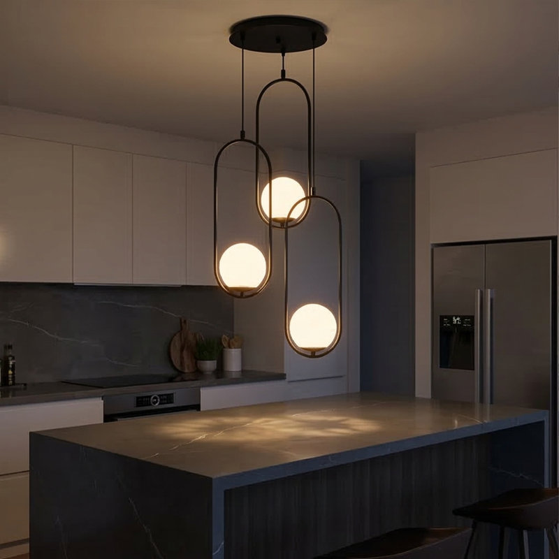 Laiken 3-Light Adjustable Modern Cluster Globe Pendant