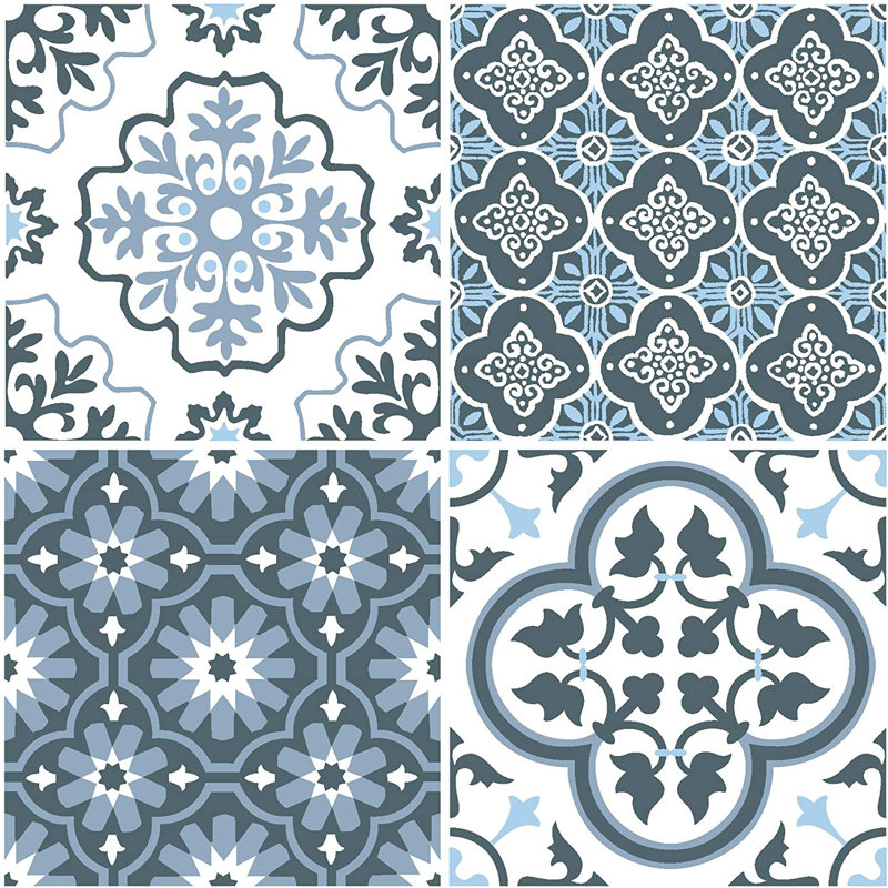 Bueno 30.48 x 30.48 cm PVC Tile in Blue
