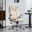 Fauteuil de direction avec accoudoirs rabattables rembourrés, chaise de bureau en microfibre à haut dossier et fauteuil pivotant pour ordinateur-1430219892