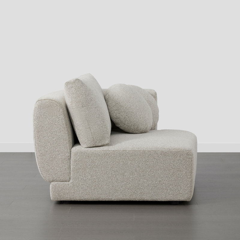 Aneika Right Arm Chair, Dove Gray Polyester