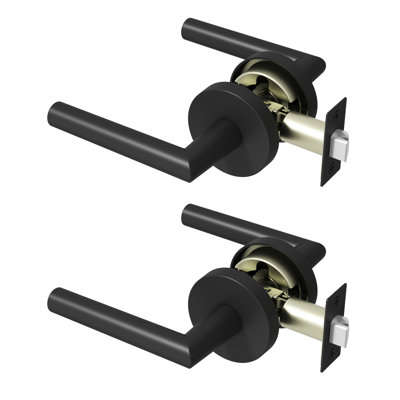 Poignée de porte Stark Design moderne dissimulé pour (Hall et garde-robe) - Style minimaliste élégant en noir mat