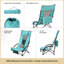 Ensemble de 2 chaises de plage pliantes avec appui-tête-113442844