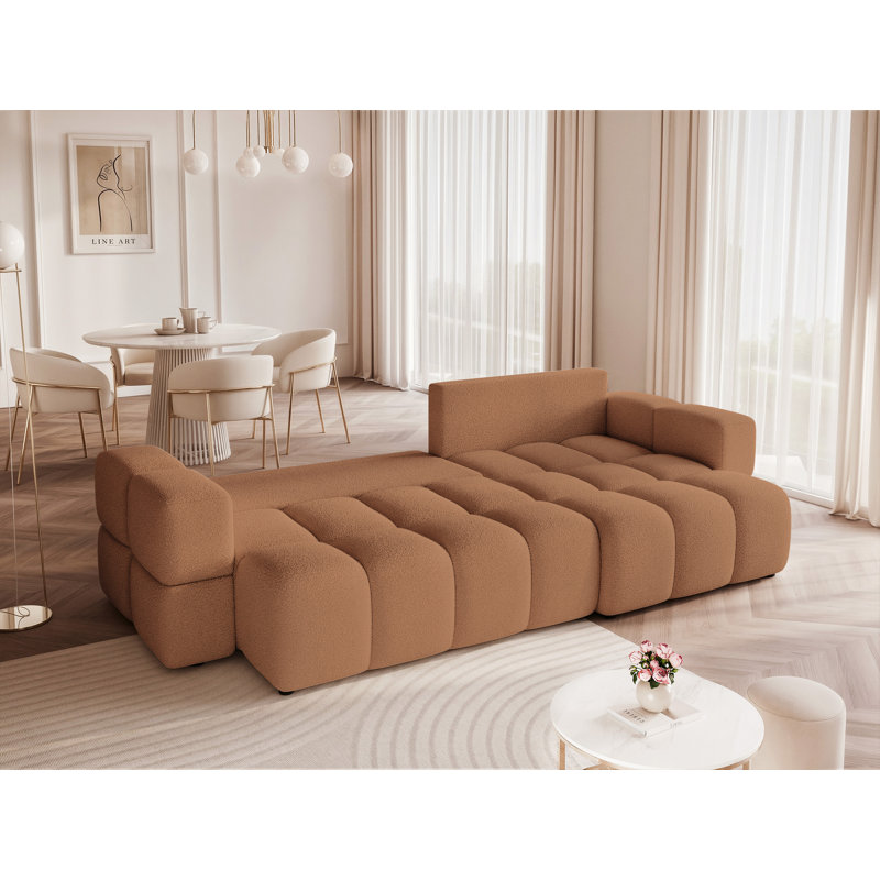 4 Seater Sofa Bed, Orange