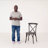 Arquit Stackable Cross-Back Wooden Bistro Chair-33388890-125324607